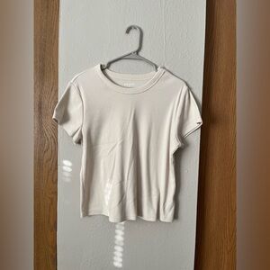 Old Navy Women's Cream Short Sleeve Tee